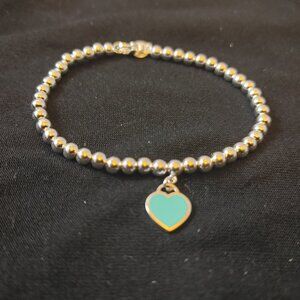 Tiffany Silver Heart Pendant Bracelet